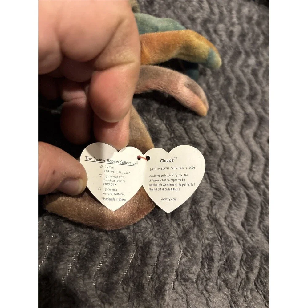 Lot Of 3 TY Beenie Babies Claude, Gobbles, Knuckles